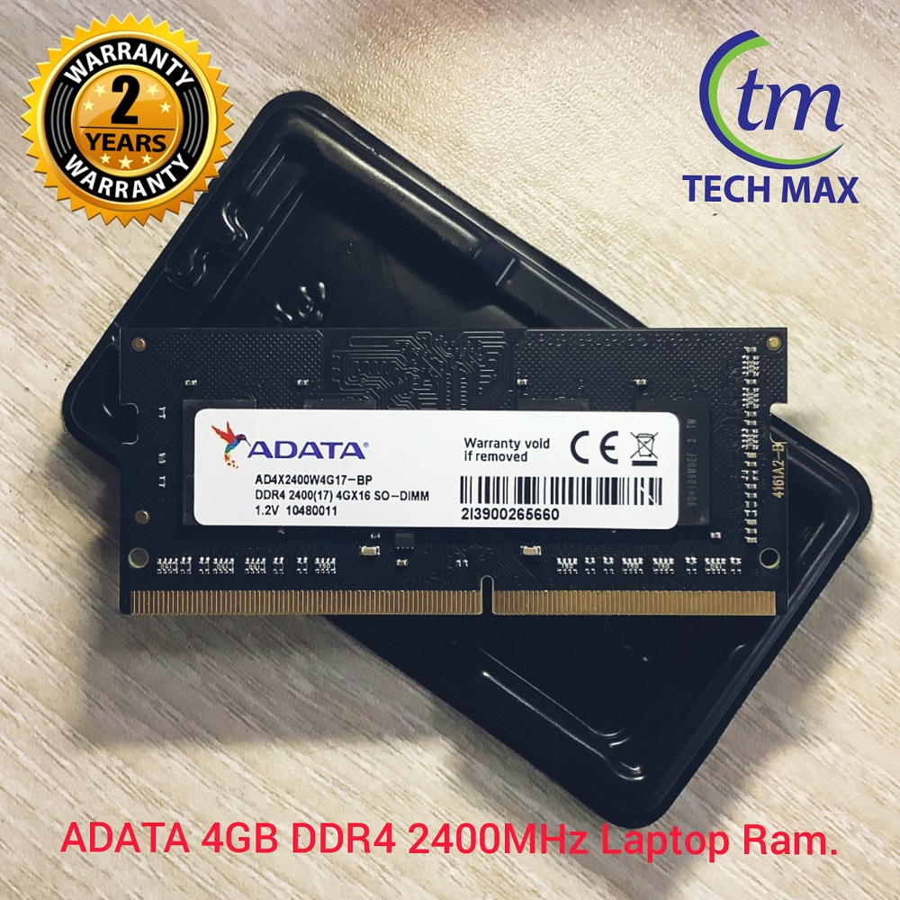ADATA 4GB DDR4 2400Mhz / BUS Laptop RAM. 