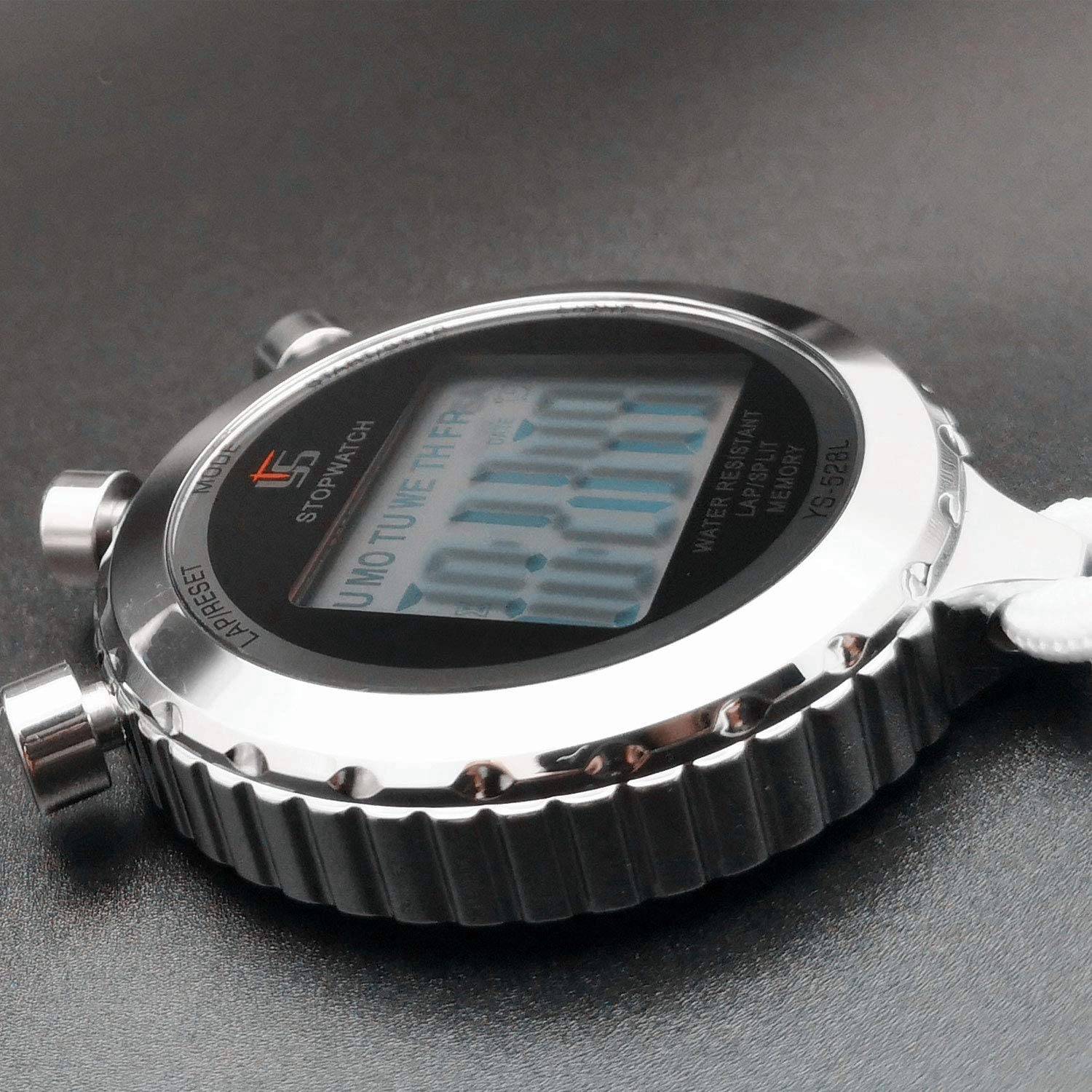 YS Digital Stopwatch Timer Metal Stop Watch with Backlight, 2 Lap Stopwatch Timer for Sports Competition. 