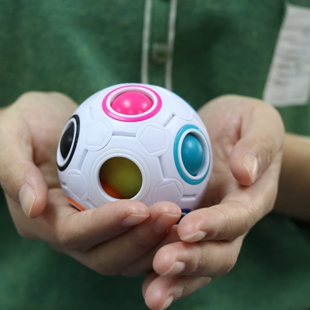 Stressboll Rainbow Magic Puzzle Cube Ball Fidget Toys. 
