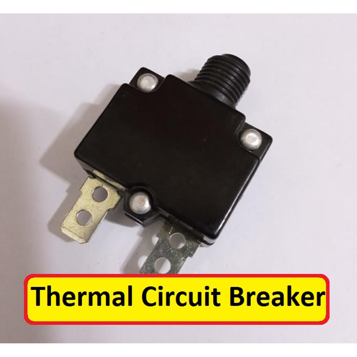 Thermal Circuit Breaker AC 250V 5A Zing Ear ZE-700S-5A Push Button Manual Reset Circuit Breaker With Quick Connect Terminals