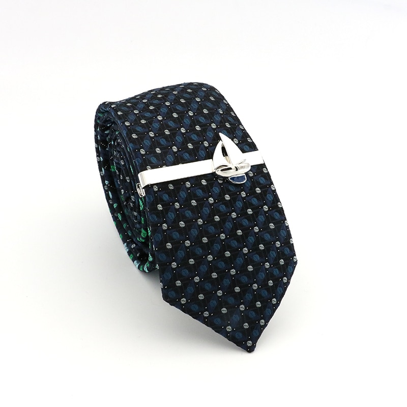 【DATA FROG Global MALL】design sailboat tie clips for men quality material Blue color tie pins Wholesale & Retail