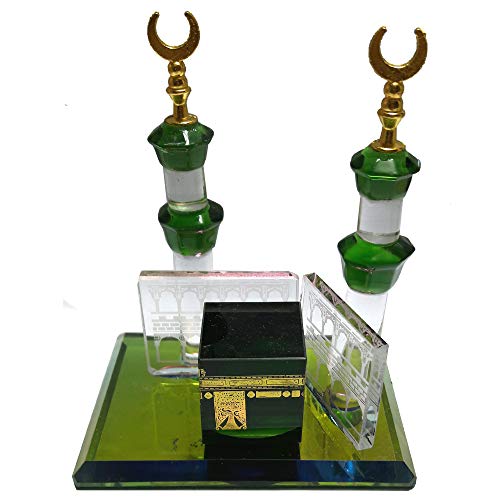 Crystal Glass Kaba Sharif Statue  Haram Sharif  Makkah Sharif  Mecca Sharif  Bakkah Sharif  Glass Multicolor Crystal Kaba, Muslim Religious Gift/Corporate Gift/Religious Showpiece. 