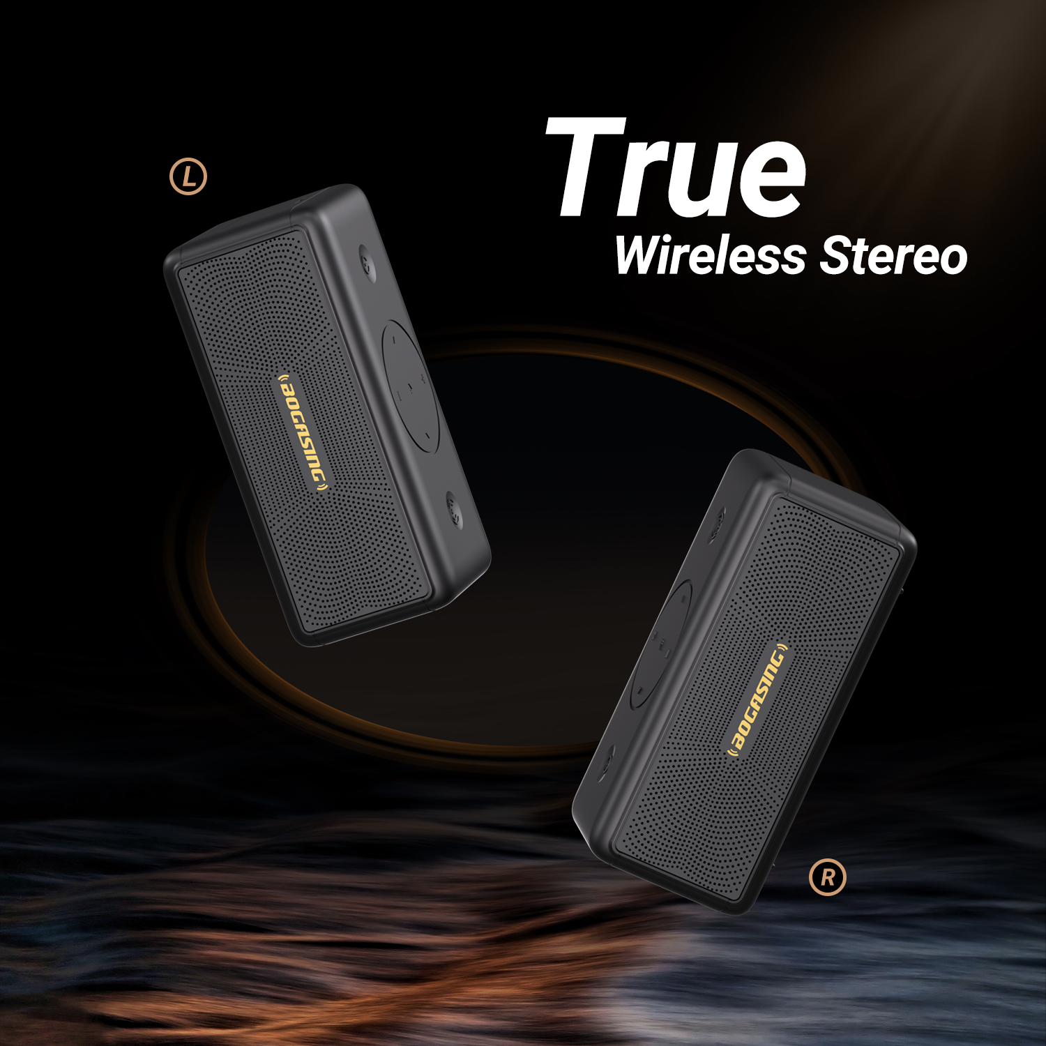 BOGASING M5 Bluetooth Speaker 40W Bluetooth 5.3 Wireless Speakers With 360 degree Surround Sound, IPX7 Waterproof, 30H Playtime. 