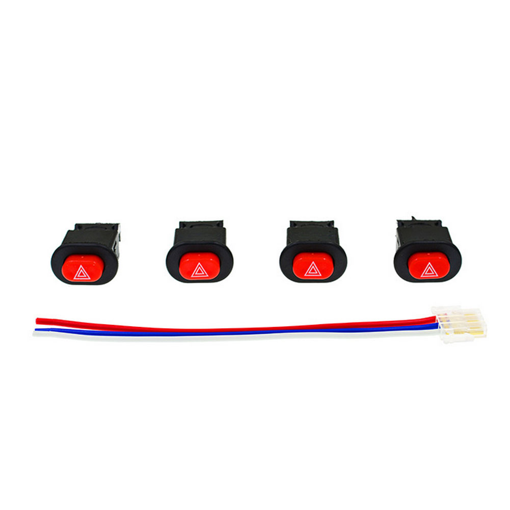 Motorcycle Hazard Light Switch Double Warning Flasher Emergency Signal Wires. 