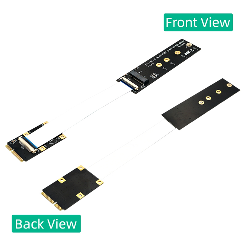 M.2 NVME SSD to Mini PCI-E Adapter with FFC Cable for M.2 M-Key 2230/2242/2260/2280 NVME SSD Converter Extension Cord Easy to Use. 