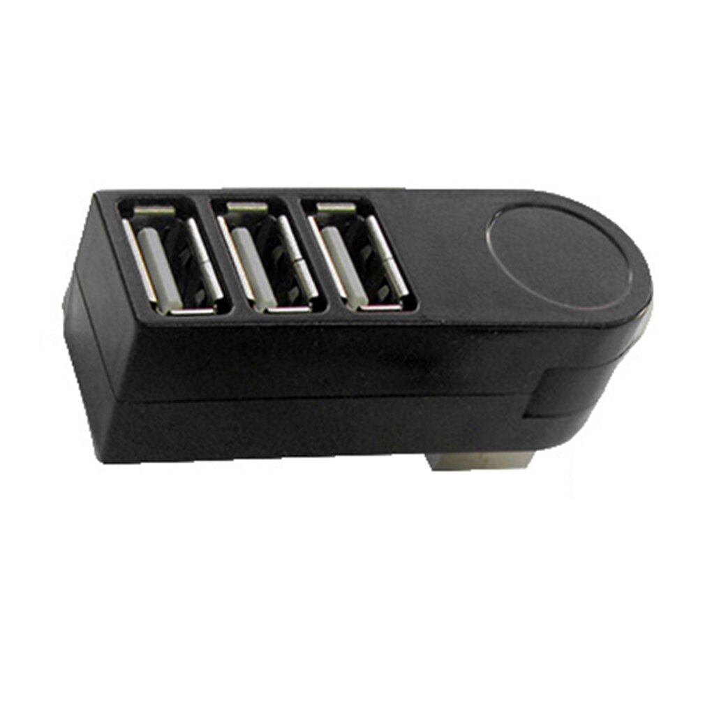 【VisioN Shop】Portable Ports 2.0 Mini 270 Degree Rotatable Splitter PC Notebook Laptop Adapter. 