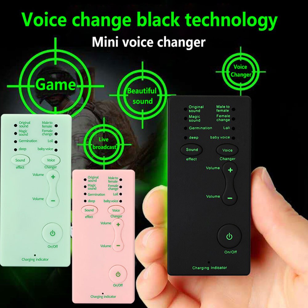 Voice Changer Device 7 Sound Changeing Modes Headphones Microphone Modulator for PS4 Xbox Computer PC Phone Tablet Kids. 