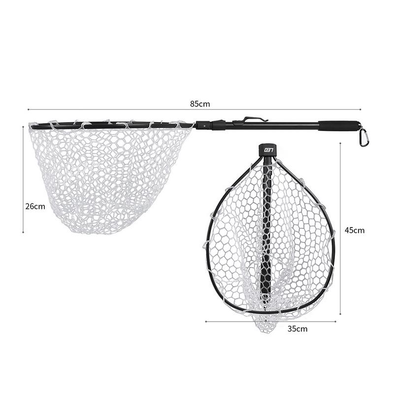 Fly Fishing Net Foldable Fish Landing Net Floating Fishing Net For Kayak Salmon Bass Trout Boat Magnetic Fly Fishing Gear. 