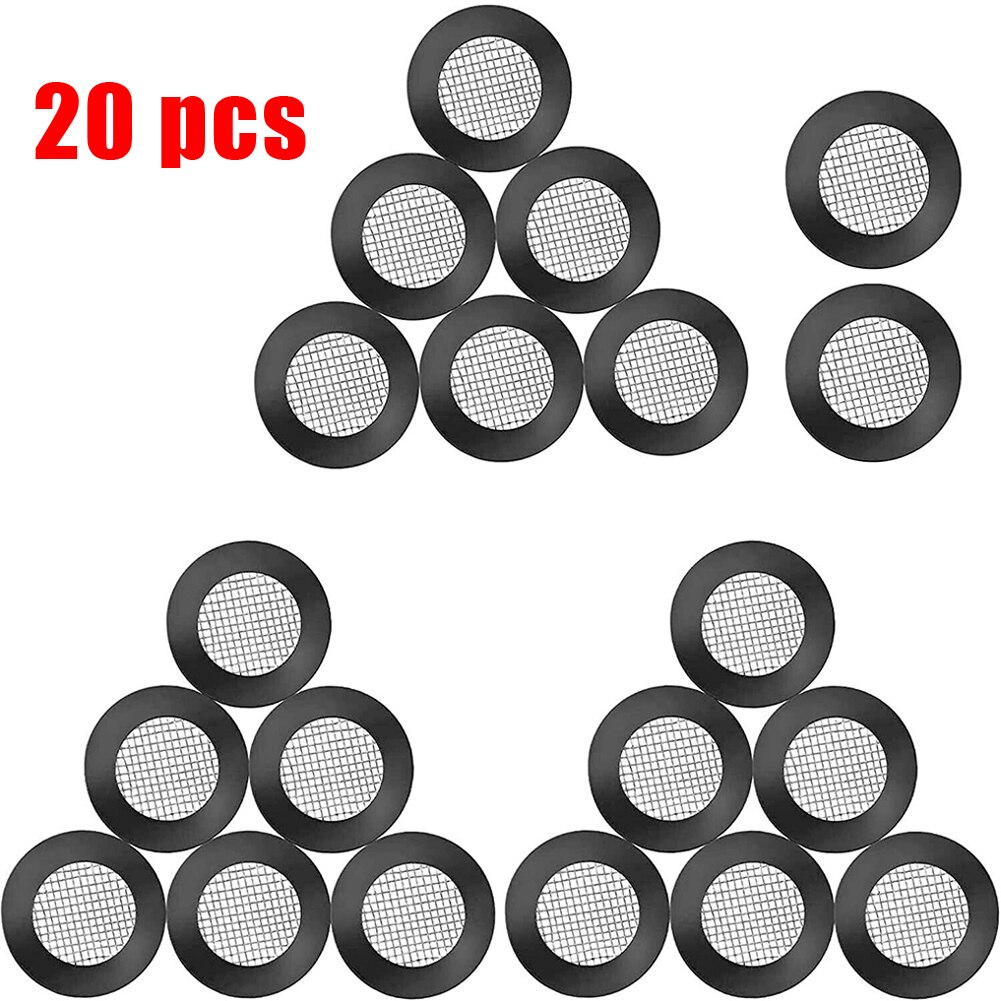20pcs Rubber Gasket Hose Washer Seal O Ring Flat Gasket Filter Net For Shower Head Fit For 1/2 Inch Garden Hose And Water Faucet. 