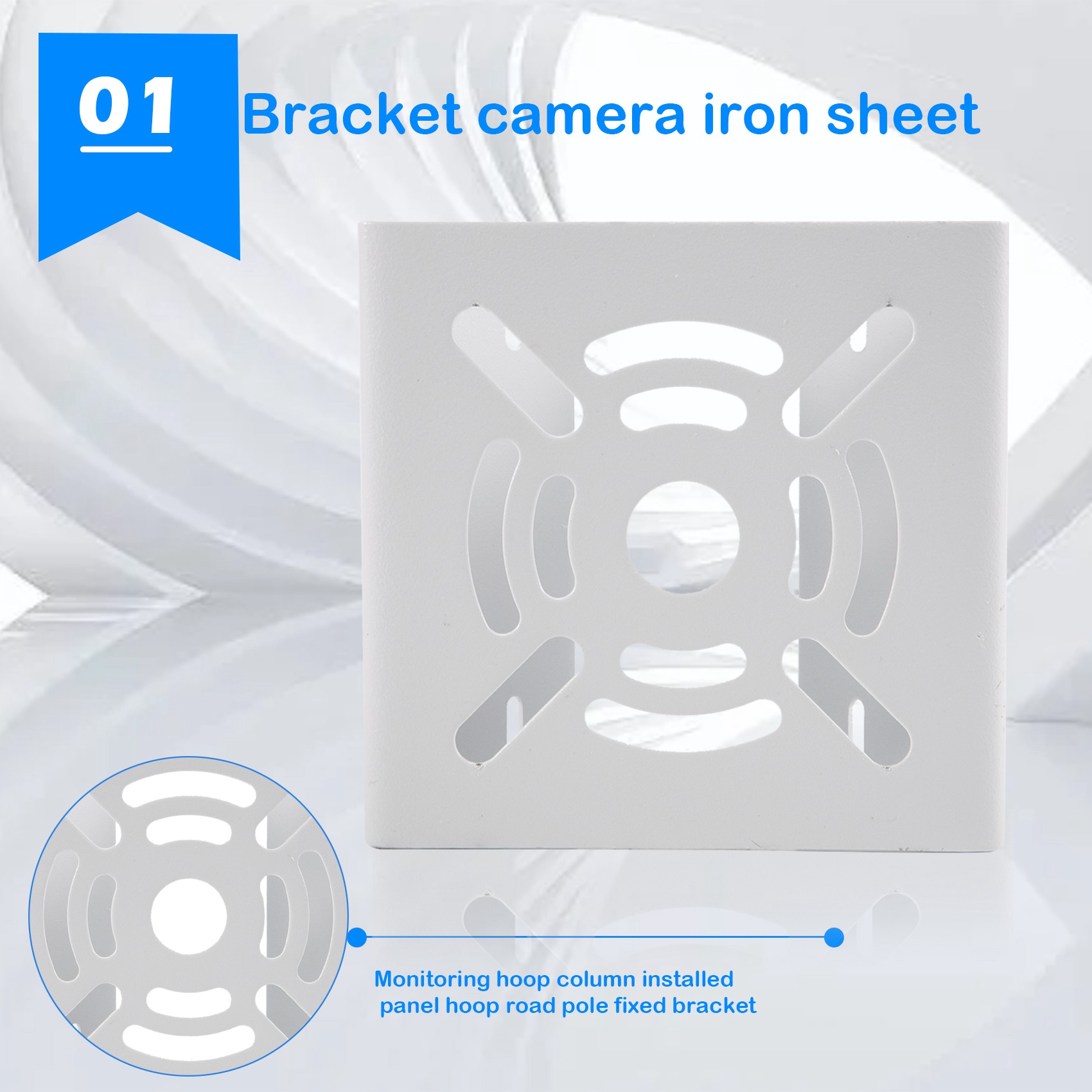 Universal Vertical Pole Mount Adapter, with 2 Loops, Wall Mounting Loop Bracket. 