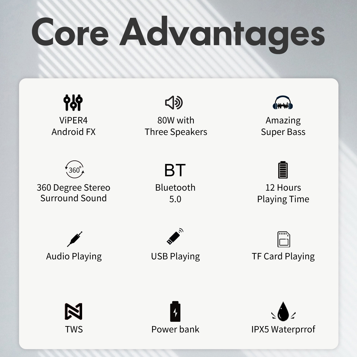 XDOBO X8 Plus 80W Wireless Bluetooth Speaker Outdoor Subwoofer Support TWS & TF Card & U Disk. 