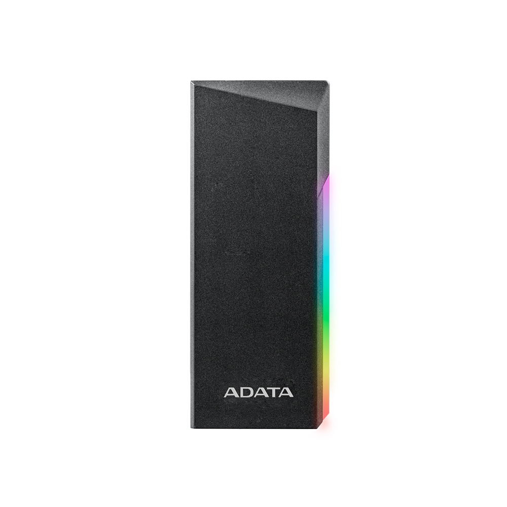 ADATA EC700G M.2 PCIe/SATA SSD Enclosure Stylish Geometric Design with Rgb Lighting Supports USB 3.2 Gen2. 