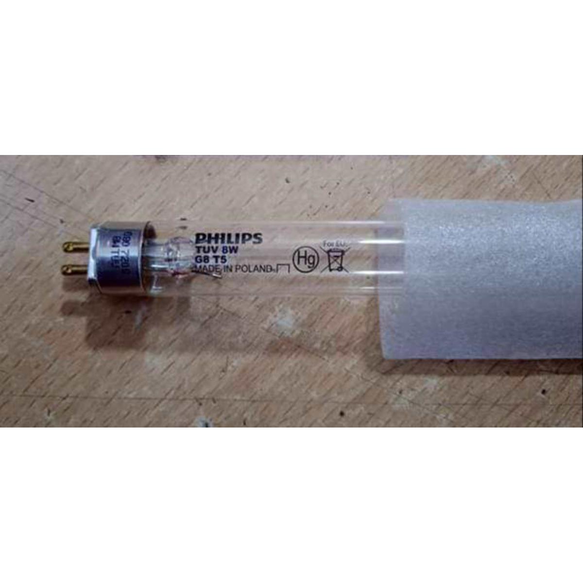 Philips 8W UV-C Ultraviolet Germicidal T5 Tube Light 11.5'' Made in Poland.It is useful to Sterilize Virus, Becteria, Mites And Others Germs.