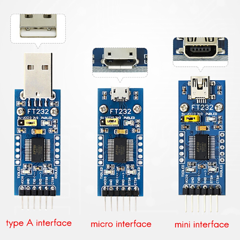 USB UART Board USB to TTL FT232R FT232RL (Micro-Interface). 