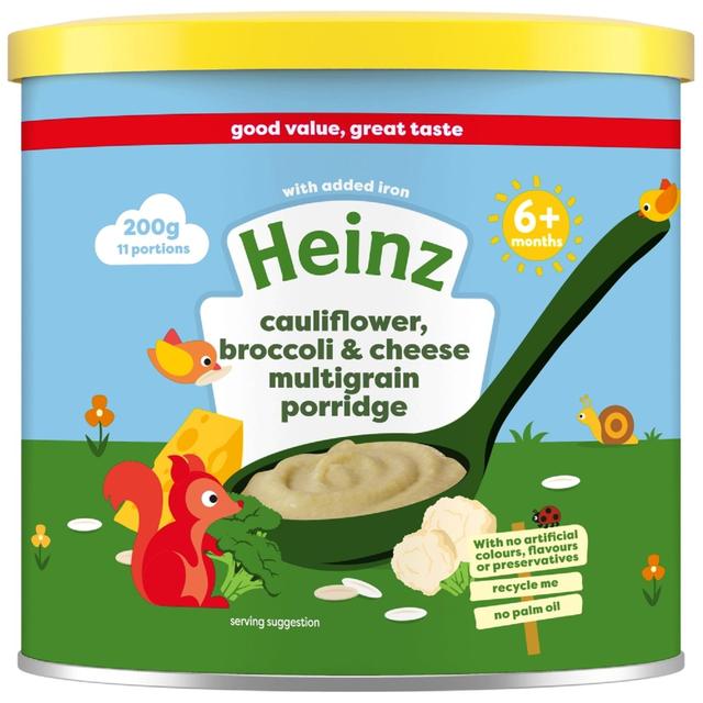 Heinz 6+mth First Steps Multigrain, Cauliflower, Broccoli & Cheese Porridge, UK