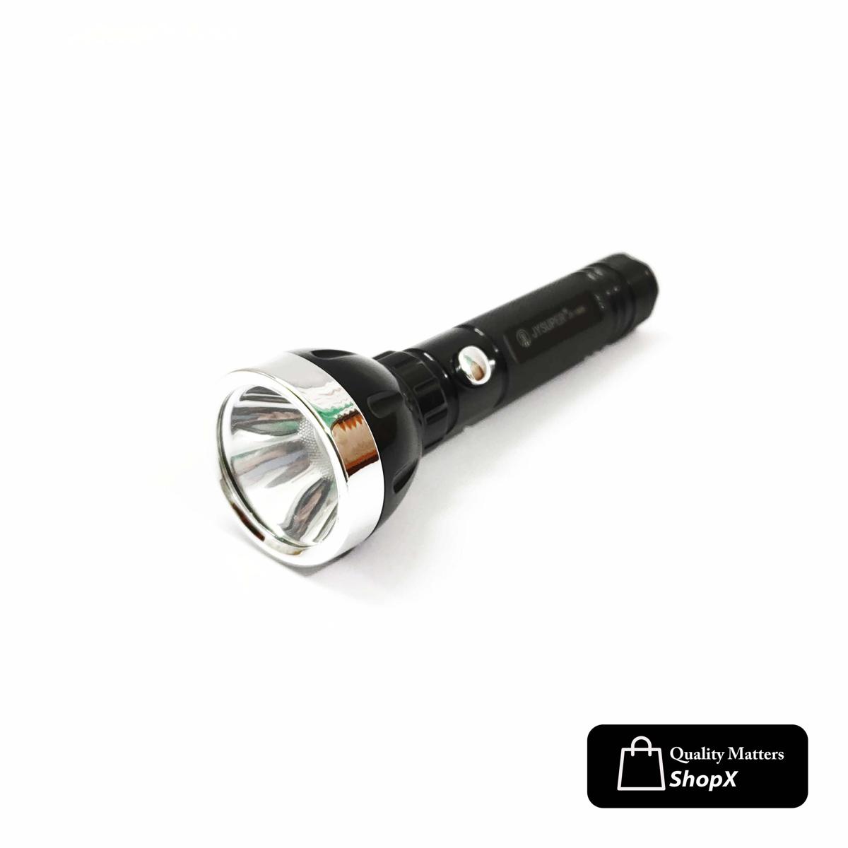 JY SUPER JY-1820 Flashlight Rechargeable LED Torch Light with Lithium Battery and Charger