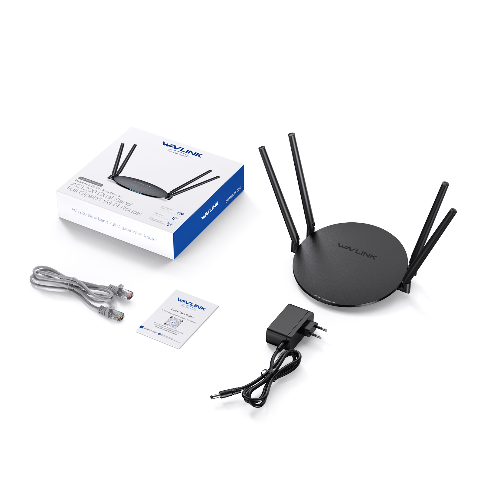 WAVLINK Wireless Router Long Range 1200Mbps Dual Band 5GHz+2.4GHz WiFi 5 With 1000Mbps WAN/LAN Supports Router/ Mode. 