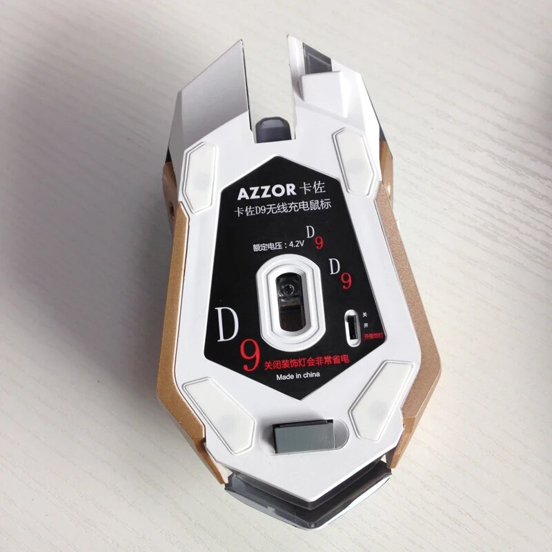 AZZOR Wireless Gaming Mouse Rechargeable 7-color Luminous Backlight Breath Comfort Gamer for Computer Desktop Laptop NoteBook PC. 