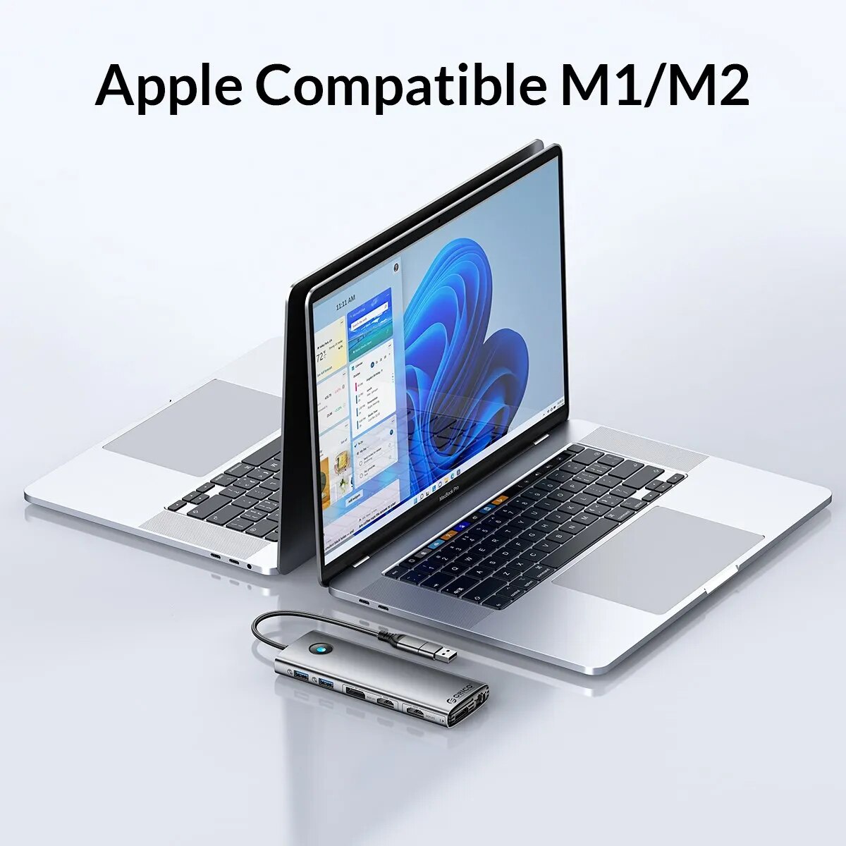 ORICO DisplayLink Docking Station Type USB C 3.0 to 4K60hz HDMI-Compatible DP PD100W SD Hub Adapter For Apple M1 M2 Windows Mac. 