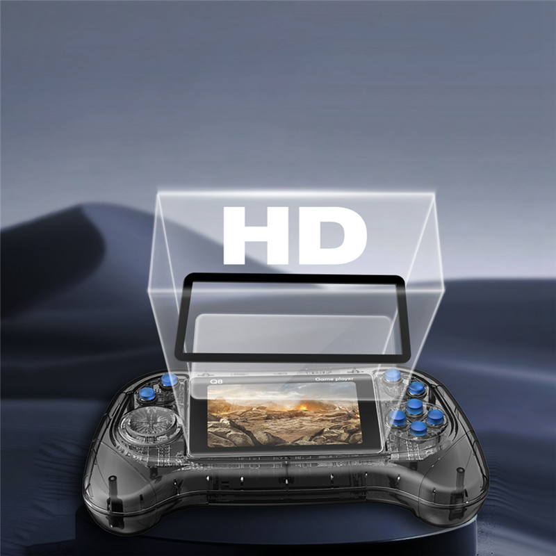 Q8 Handheld Game Console 3.0 Inch Screen 800-In-1 Classic Games 2 Player Support TV Connection for Kids Children C. 