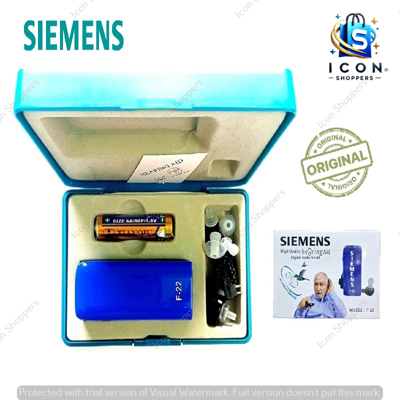 Siemens  F-22 Nano Pocket Type High Quality Hearing Aid Digital Audio Sound amplifier Hearing Machine with 8 Step adjustable volume (Blue)
