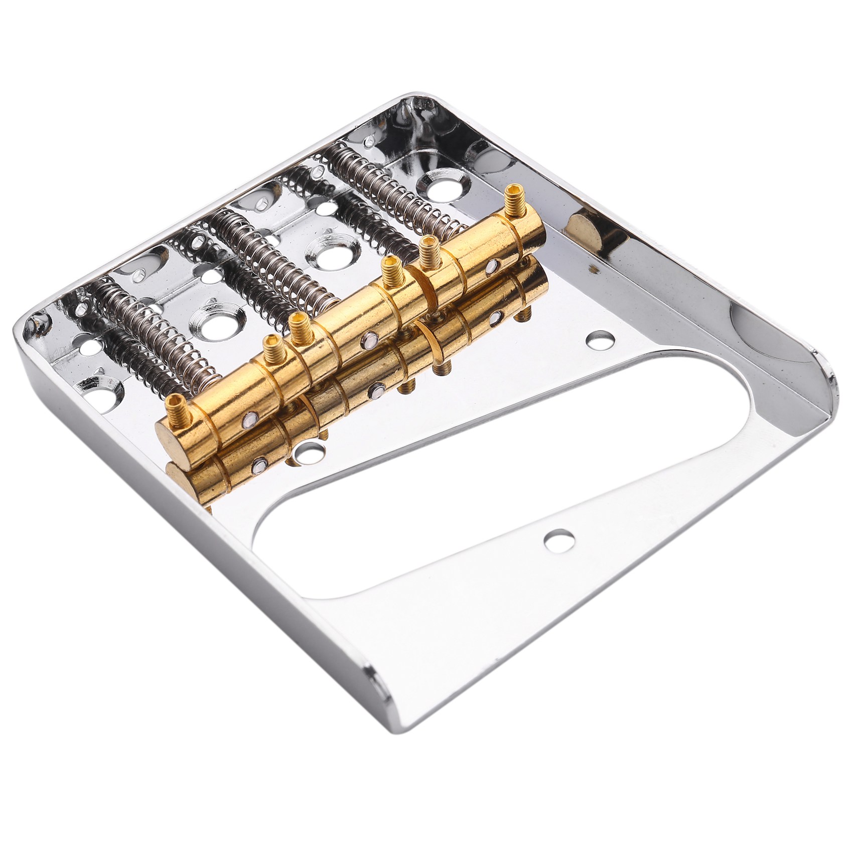 Silver Chrome 3 Copper Saddle Ashtray Bridge For Telecaster TELE Electric Guitar