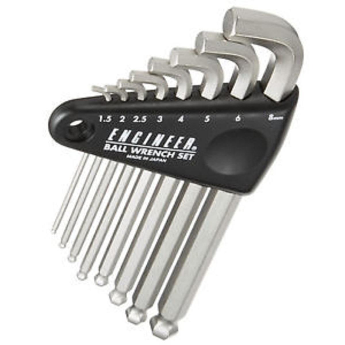 Metric ALLEN KEY SET stubby ball end tip hex wrenches medium size Engineer