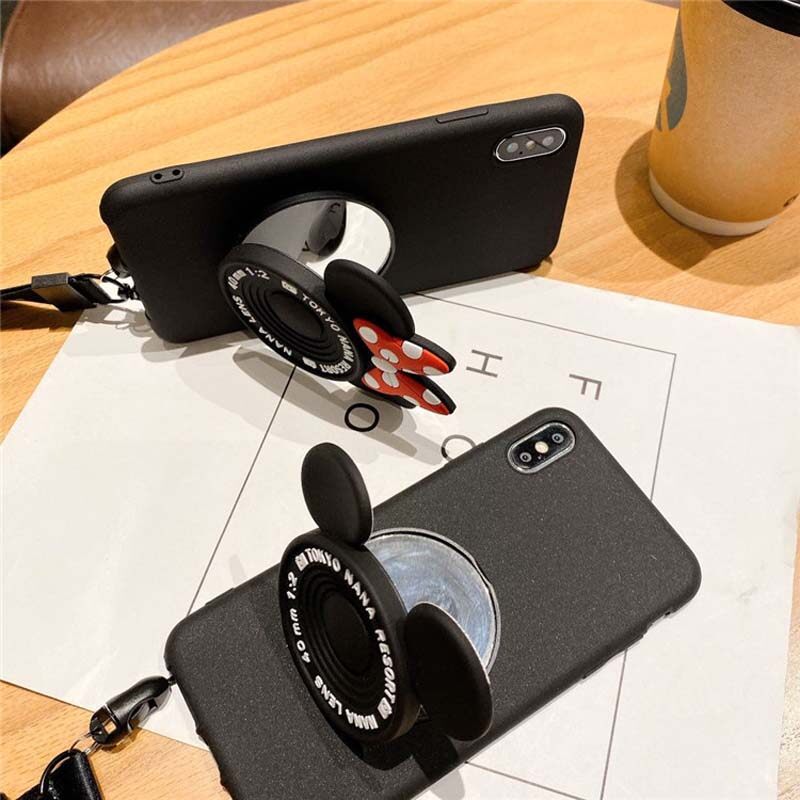 For Google Pixel 7 Case Makeup Mirror Soft Cute Cartoon Camera Stand Silicone Cases for Google Pixel 7 Back Cover Casing. 