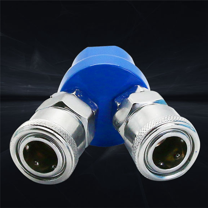 1Set Quick Connector Air Compressor 2 Way 3 Way Multi Hose Coupler Fitting Round Three. 