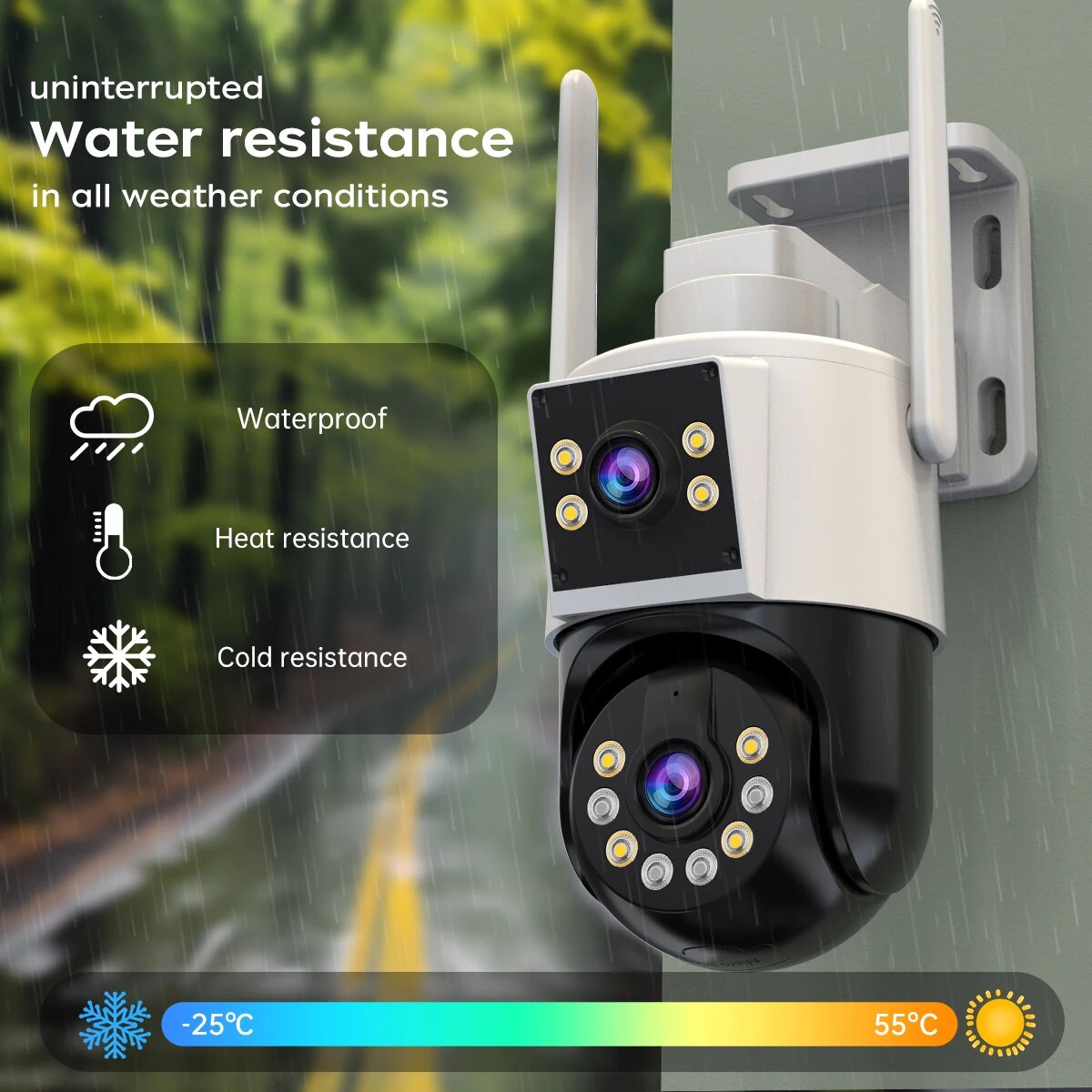 JOOAN 10MP 6MP PTZ Wifi Camera Outdoor Dual Lens IP Camera AI Tracking Security Surveillance Camera ONVIF Wireless CCTV Camera. 