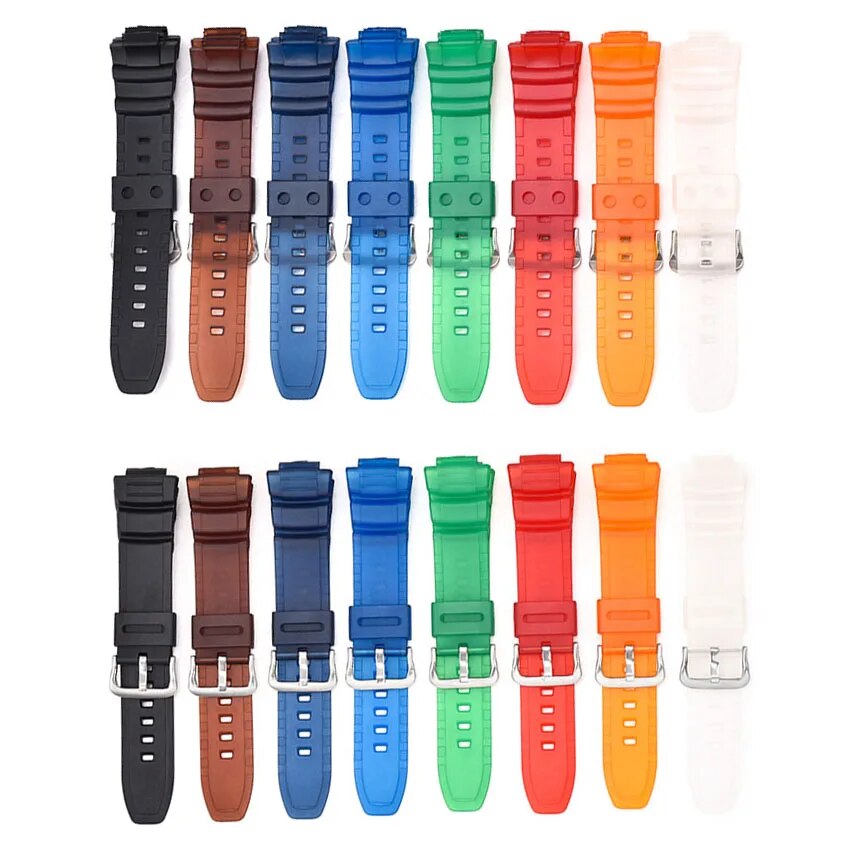 Resin Watch Strap Bracelet for Casio MCW-100H 110H WV-200 AE-2000 2100 W-S220 HDD-S100 Watch Band TPU Rubber Wristband Belt. 