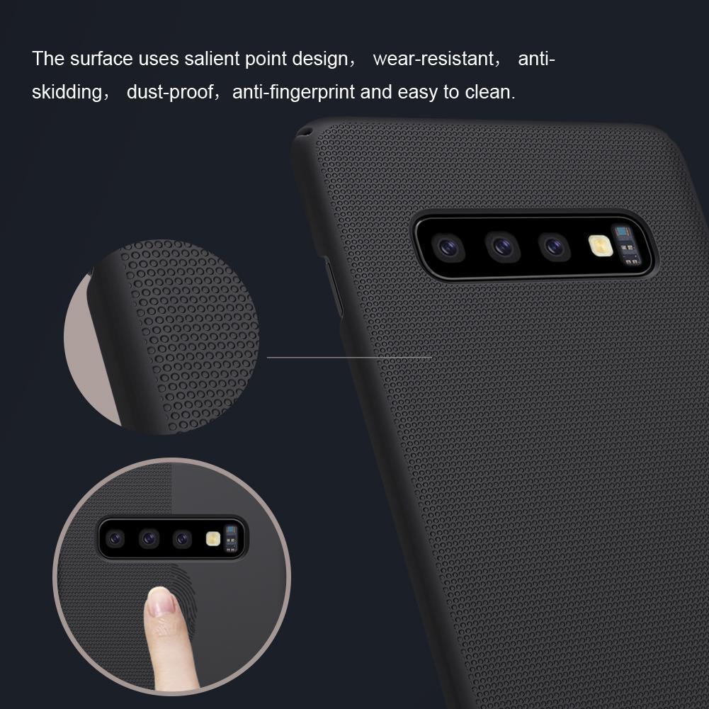 Nillkin for Samsung Galaxy S10 + / S10 Plus Hard Case - Frosted Shield PC Matte Back Cover Salient Point Design. 