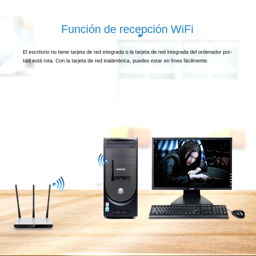 Mini USB WiFi adaptörü kart 150Mbps 2dBi WiFi adaptörü PC Wifi anten WiFi güvenlik cihazı 2.4G USB Ethernet kablosuz alıcı RTL 8188. 