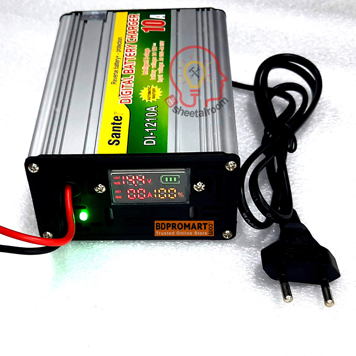 12v 10A Digital Battery Charger Full Auto & Digital Display For 12v 10A to 120A IPS Battery, Dry Battery, acid Battery, Solar Battery. 