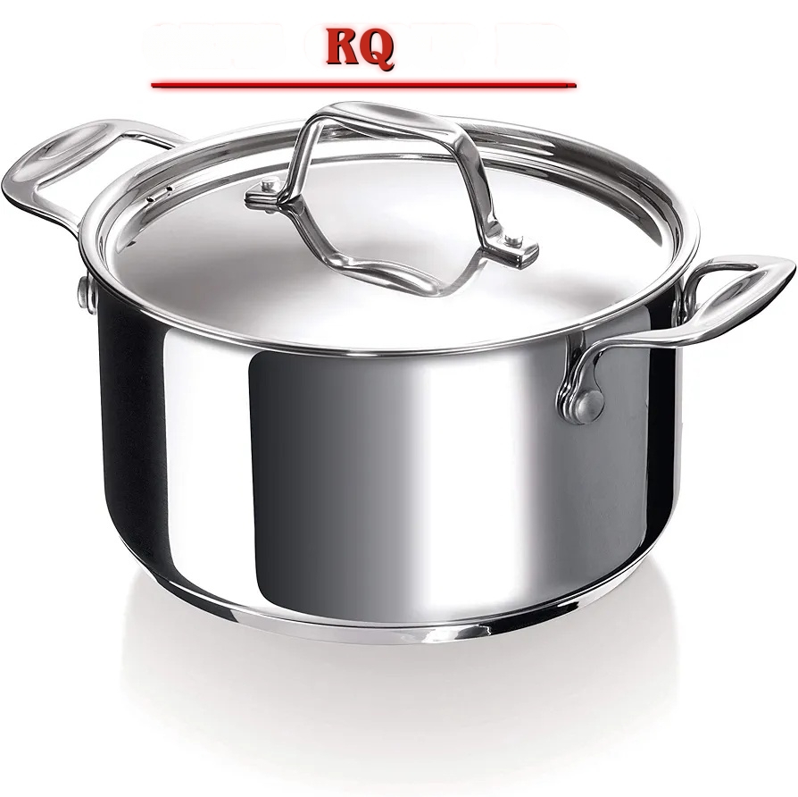 Stainless Steel Induction Sauce Pot with RQ and Handle - 24cm- Silver