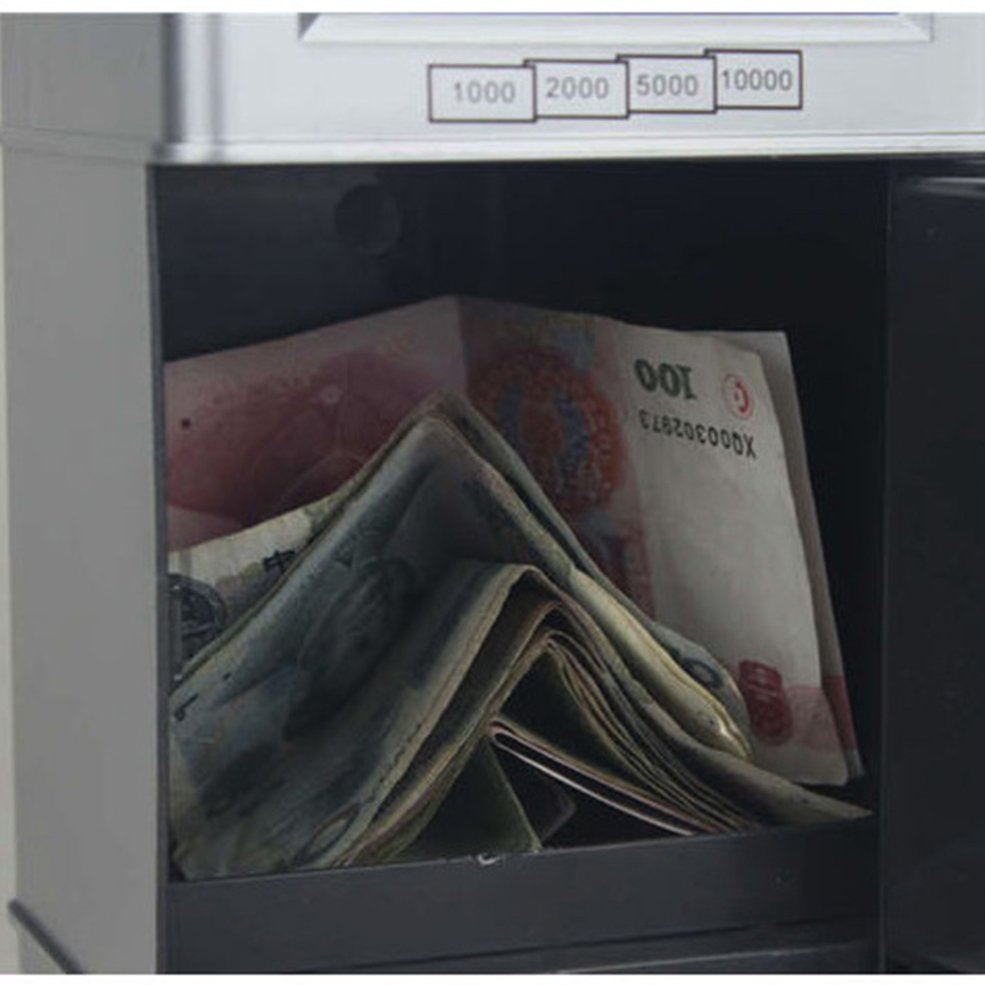 MA Kids Cartoon Electronic Money Bank Mini ATM Password Coins Money Savings Box-Sliver. 