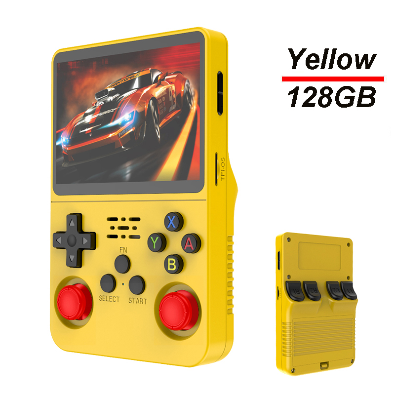 R36S Handheld Game Console 128G Mini Portable Video Game Consoles 3.5-Inch IPS Screen 64G 20+ Emulators Pocket Video Game Player. 