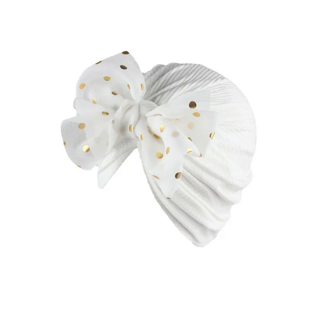 【Pioneer Gong】Lovely Shiny Bowknot Baby Hat Cute Solid Color Baby Girls Boys Hat Turban Soft Newborn Infant Cap Beanies Head Wraps. 