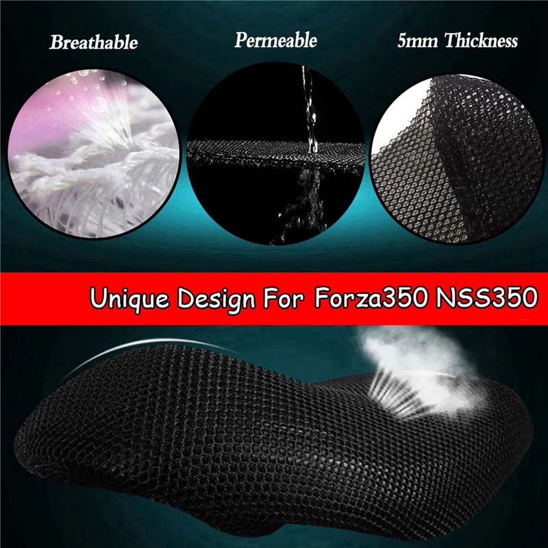 2X for Forza350 NSS350 Forza NSS 350 Motorcycle 3D Mesh Net Rear Seat Cover Seat Cushion Cover Accessoreis