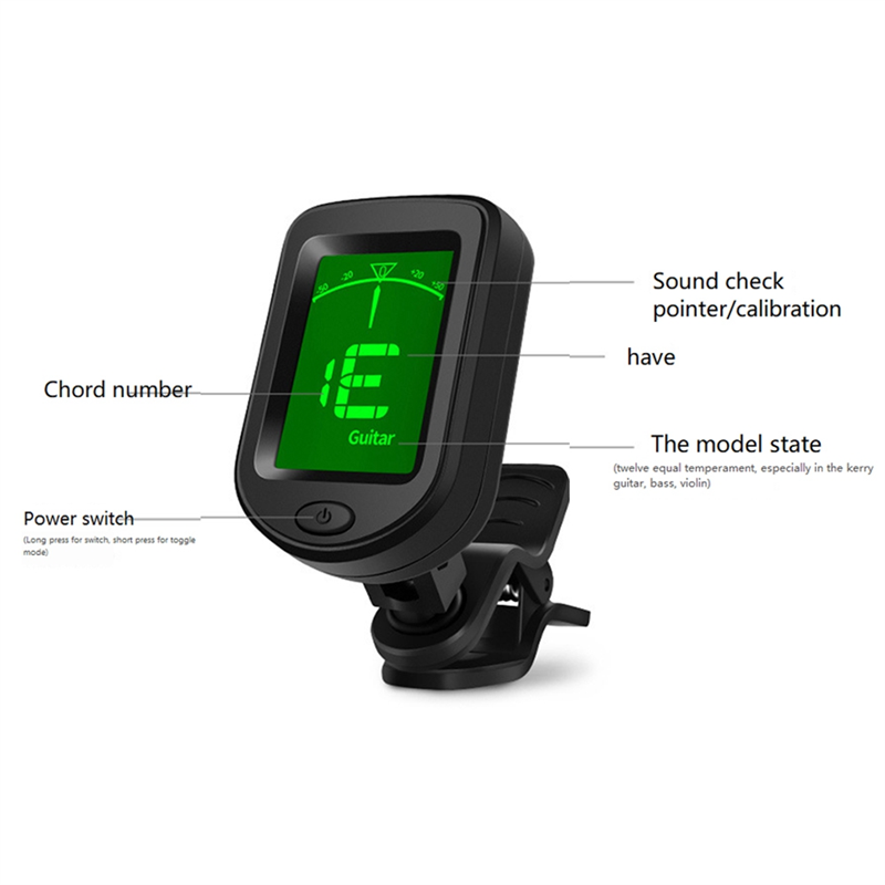 JAERBEE Folk Guitar Tuner Violin Guzheng Pipa Erhu Twelve Averaging Rhythms Tuner Stringed Musical Instrument Accessories. 
