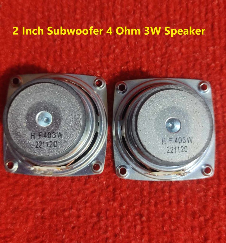 2Pcs- H F 2 Inch Speaker 4 Ohm Audio Amplifiers Speaker 4 Ohm Speaker 2 Inch Subwoofer 4 Ohm 3W Speakers 50mm Speaker Audio Speaker 3W Subwoofer Amplifier Speaker 3W Bluetooth Speaker. 