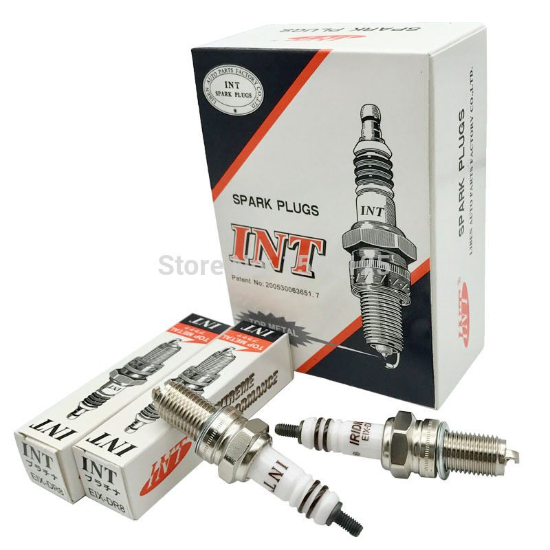 2PCS INT IRIDIUM MOTOR spark plug EIX-DR8 for DPR8EIX-9 DPR8EA-9 DR8EIX DR8EA DR8EGP IX24 IX24B X24ESRZ-U X24ESZU9 R6G A6GC. 