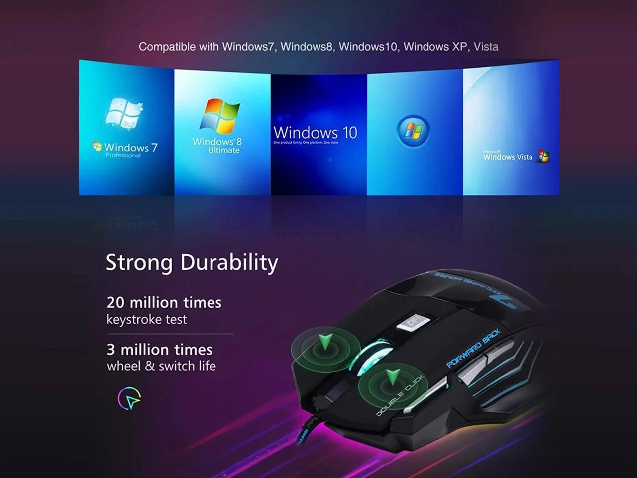 RGB Gaming Mouse For Computer & Laptop. HIgh DPI Gaming Mouse MS-7. 