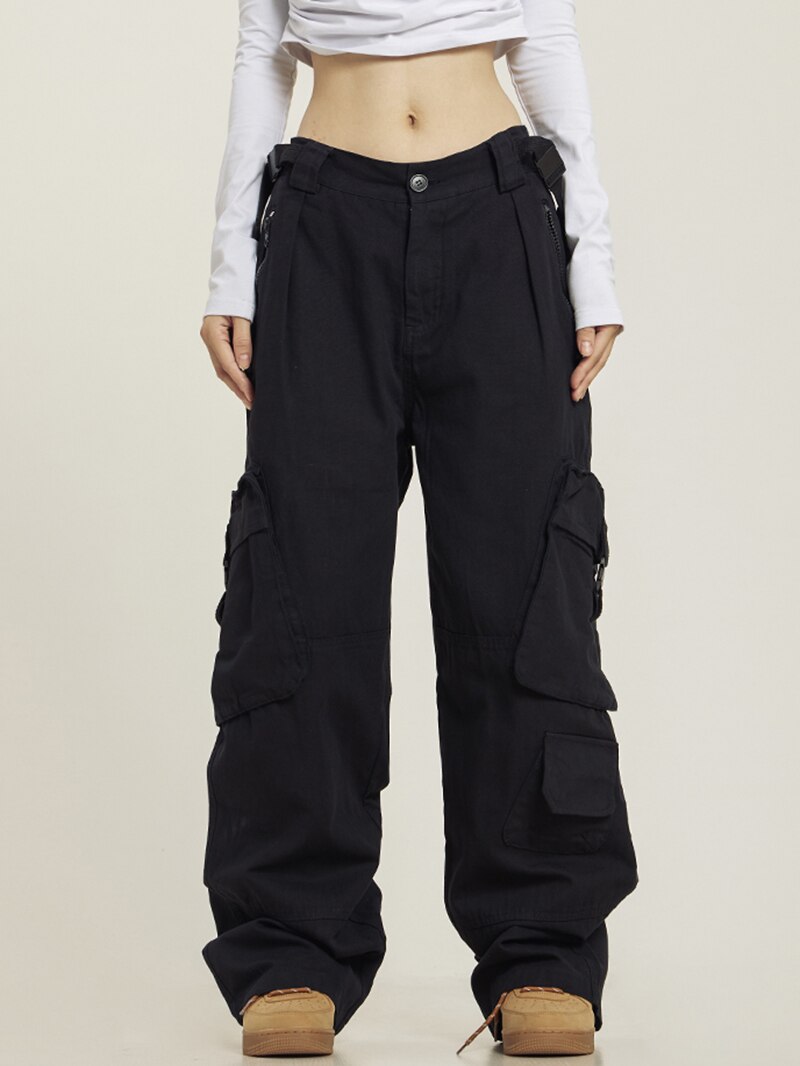 Vintage 90S Oversized Baggy Cargo Pants Women Fashion Low Waist Trousers Four Seasons Overalls Straight Jeans Women Fairycore. 