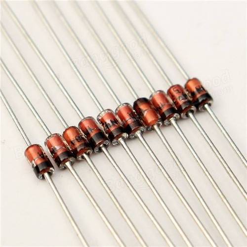 25Pcs- 4148 1/2Watt Zener Diode 0.5W 1/2W 1N4148 Through Hole Voltage Regulator Zener Diodes DO-35 DIP Values Assortment Kit For Electronics Circuitry & Parts. 