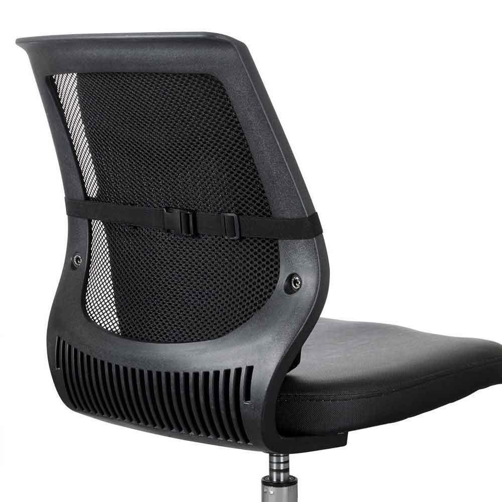 Foam Lumbar Support Back Cushion with 3D Mesh Cover Balanced Firmness Designed for Lower Back Pain Relief- Ideal Back Pillow for Computer/Office Chair, Car Seat, Recliner. 