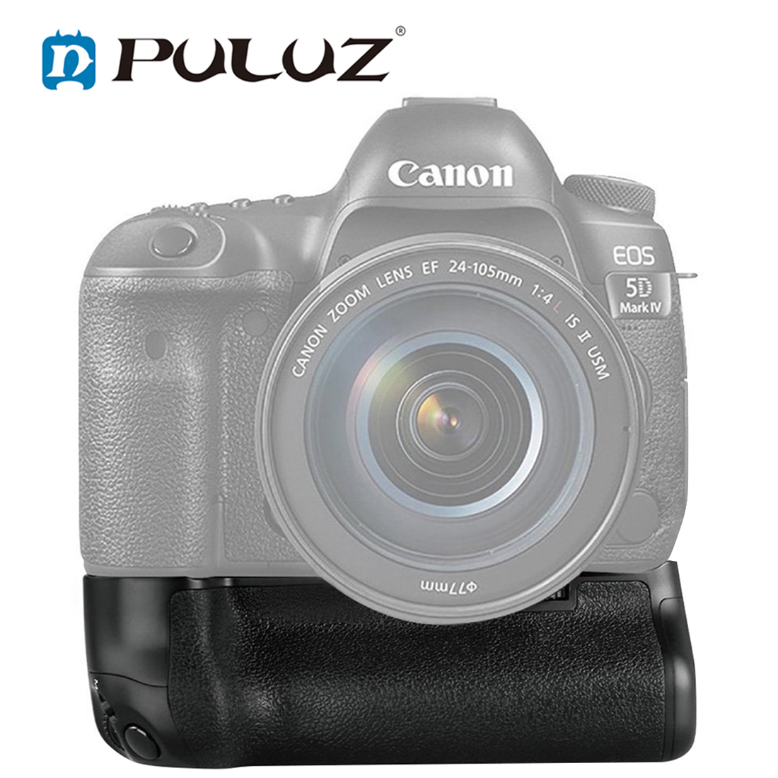 PULUZ Vertical Camera Ba-tte-ry Grip for Canon EOS 5D Mark IV Digital SLR Camera ,Use 2*Canon LP-E6 / LP-E6N,Aperture value / Exposure compensation button, AF point selector / Magnify button, AE lock / FE lock / Index / Reduce button.. 