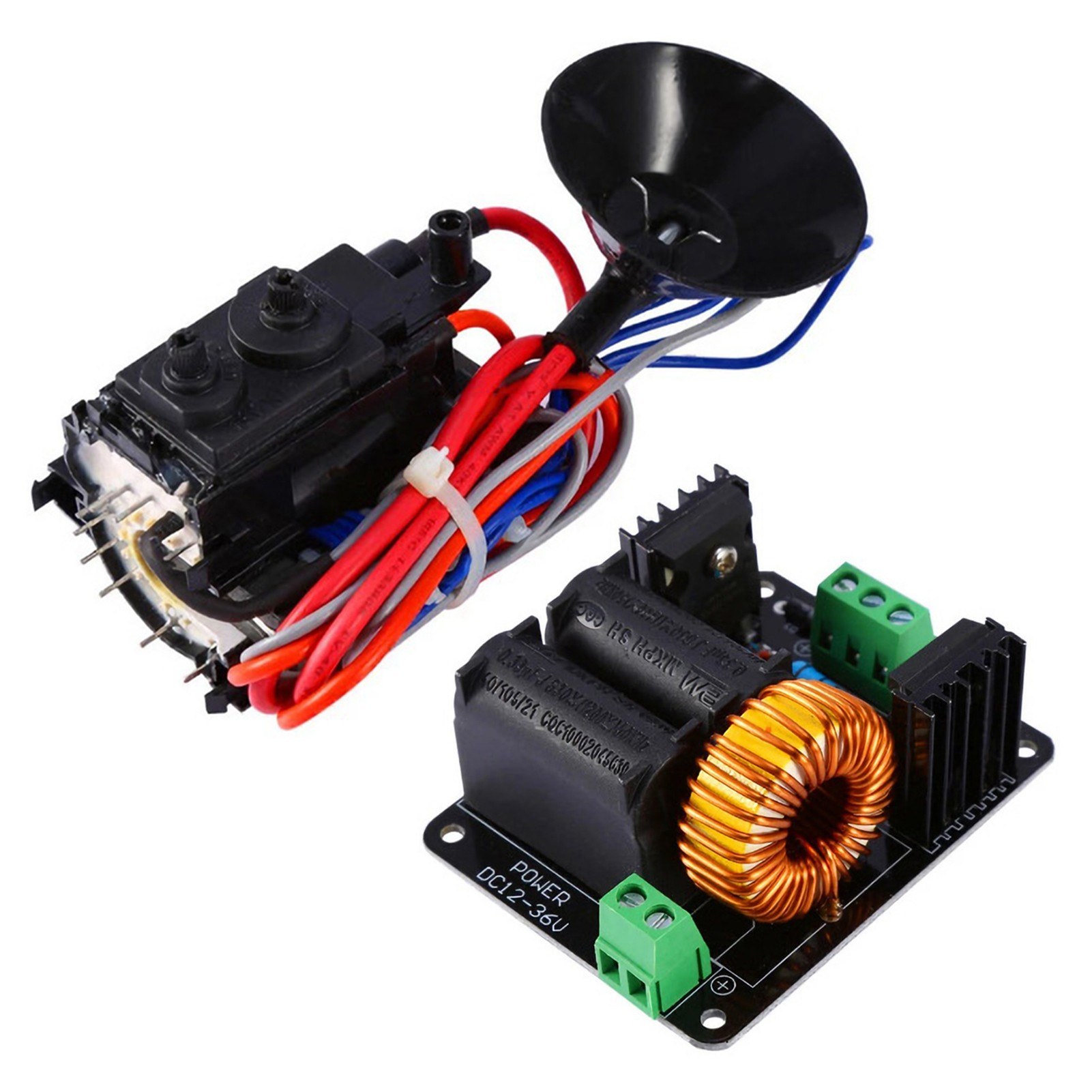 DC12-24V ZVS Coil Driver Board Flyback Driver Module with Ignition Coil High Voltage DC Power upply Replacement for Tesla