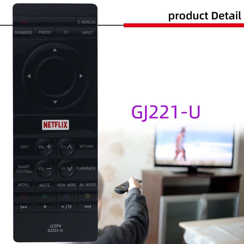 Remote Control GJ221-U for SHARP LCD TV LC-43UB30U LC43UB30U LC-50UB30U LC50UB30U LC-55UB30U LC55UB30U LC-65UB30U. 