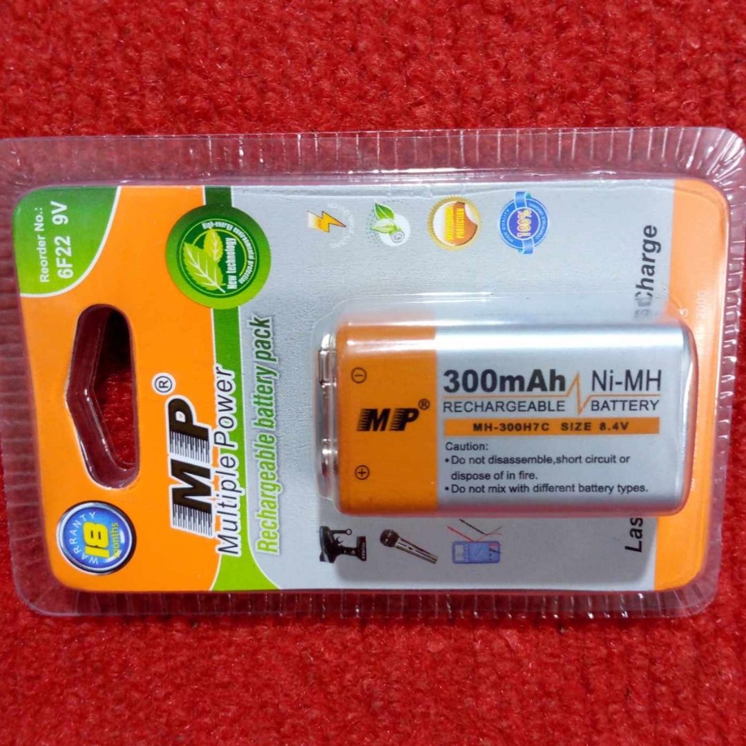 MP300mAh Battery NI-MH 9V Battery Rechargeable Battery 9V Rechargeable Battery 6F22 9V Battery Rechargeable 450mAh Rechargeable Battery For Multimeter Battery. 
